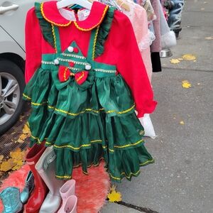 Festive Red and Green Kids Costume